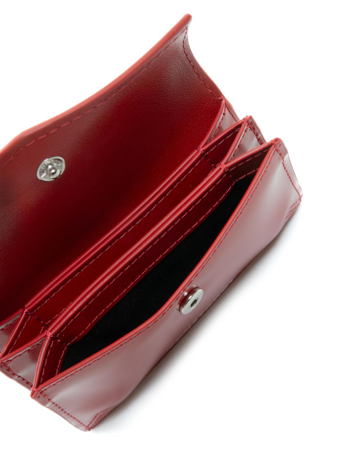 Trussardi Salis Shiny Leather Card Holder Cherry - Buy At Outlet 