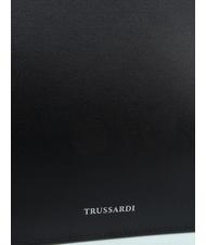 TRUSSARDI OBELIA Shoulder bag in recycled leather BLACK - Women’s Bags - 3