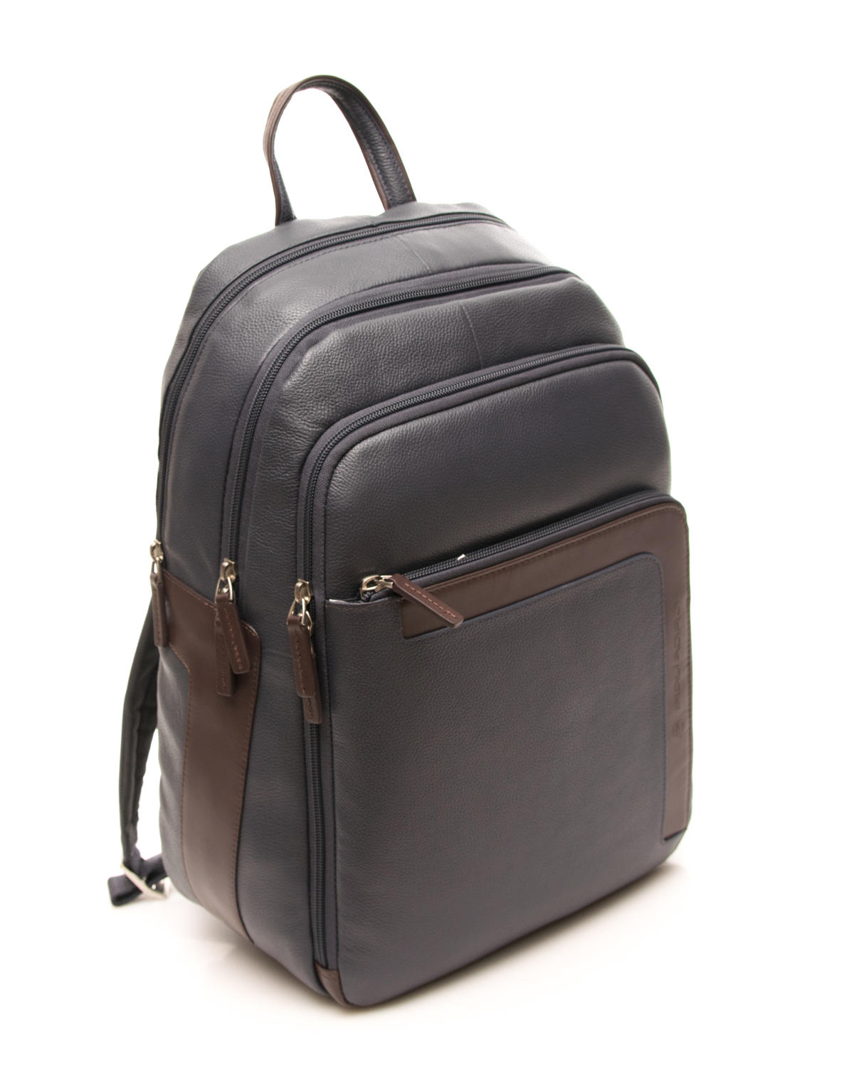 Piquadro Backpack Leather; 10” Notebook Case Blue / Brown - Shop Online ...