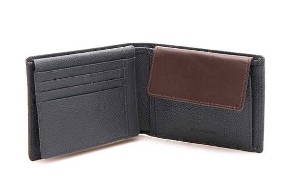 wallet X1 line; leather blue / brown - Men’s Wallets