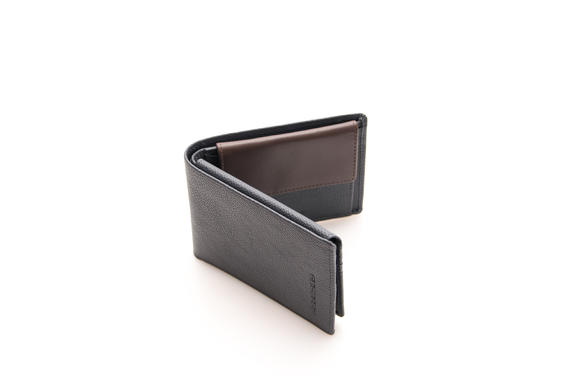 wallet X1 line; leather blue / brown - Men’s Wallets