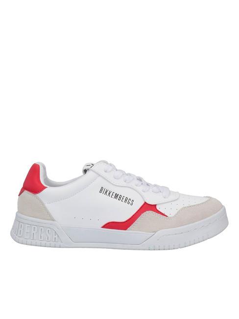 BASKET Leather sneakers ice/red - Men’s shoes