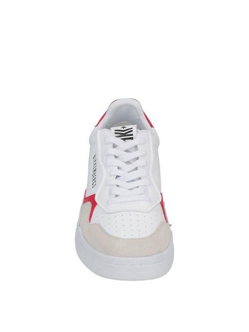 BASKET Leather sneakers ice/red - Men’s shoes