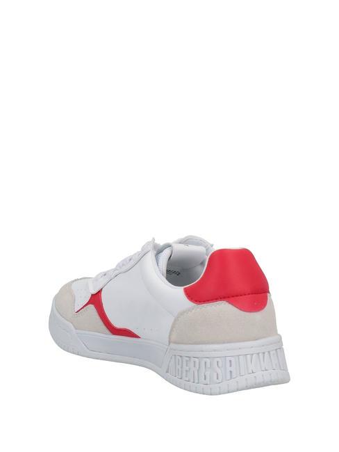 BASKET Leather sneakers ice/red - Men’s shoes
