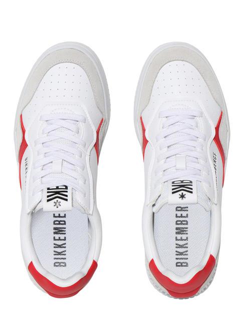 BASKET Leather sneakers ice/red - Men’s shoes