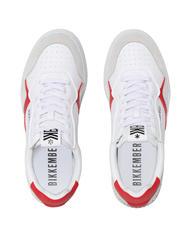 BIKKEMBERGS BASKET Leather sneakers ice/red - Men’s shoes - 5