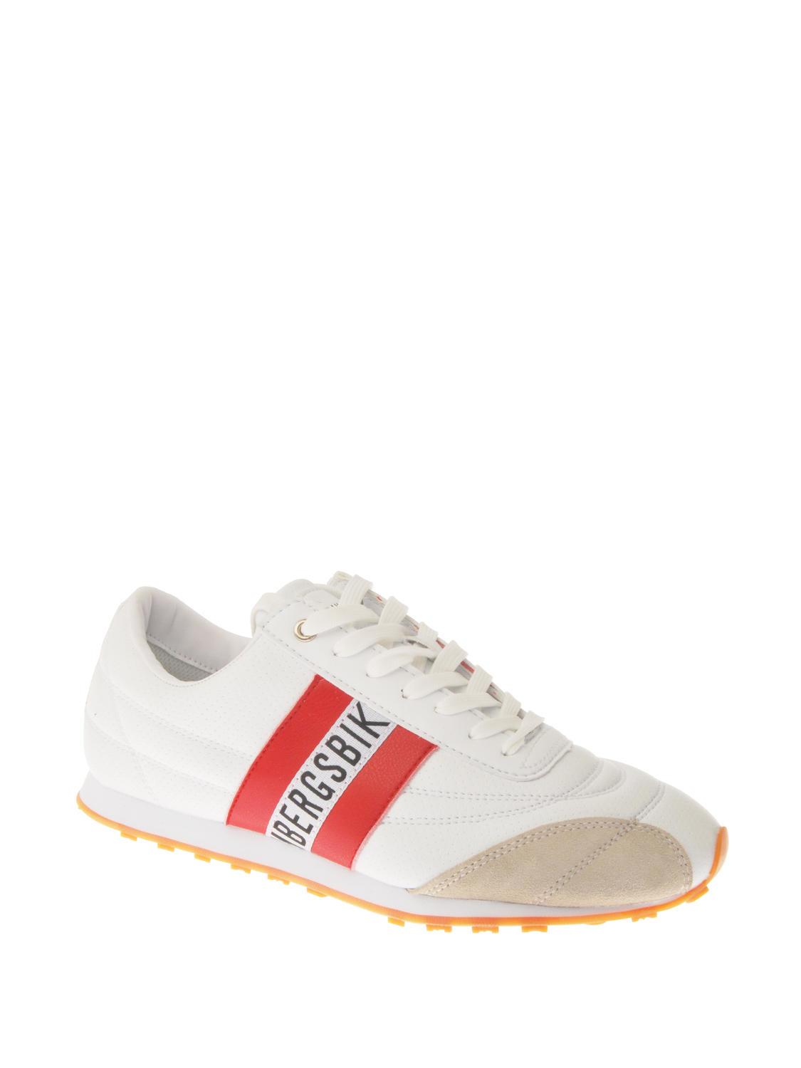 Bikkembergs Soccer Leather Sneakers White Red Buy At Outlet Prices