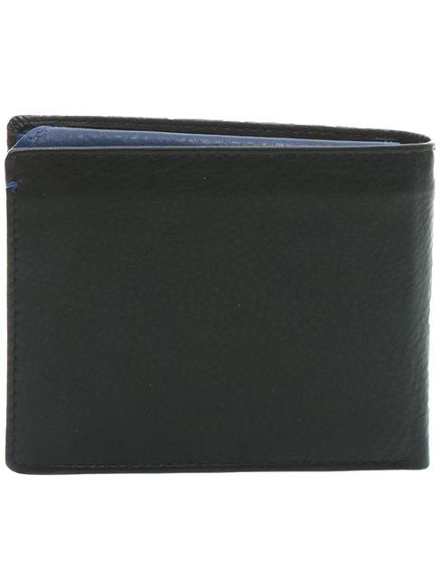 COLOR WALLET Leather wallet, with coin purse black/navy - Men’s Wallets