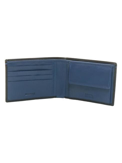 COLOR WALLET  Small leather wallet black/navy - Men&rsquo;s Wallets