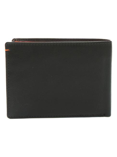 COLOR WALLET Two-tone leather wallet brown/orange - Men’s Wallets