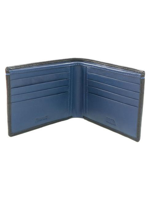 COLOR WALLET Two-tone leather wallet black/navy - Men&rsquo;s Wallets