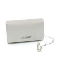 LOVE MOSCHINO LAMINATED Wallet / Clutch with shoulder strap rolled silver - Women’s Wallets - 3