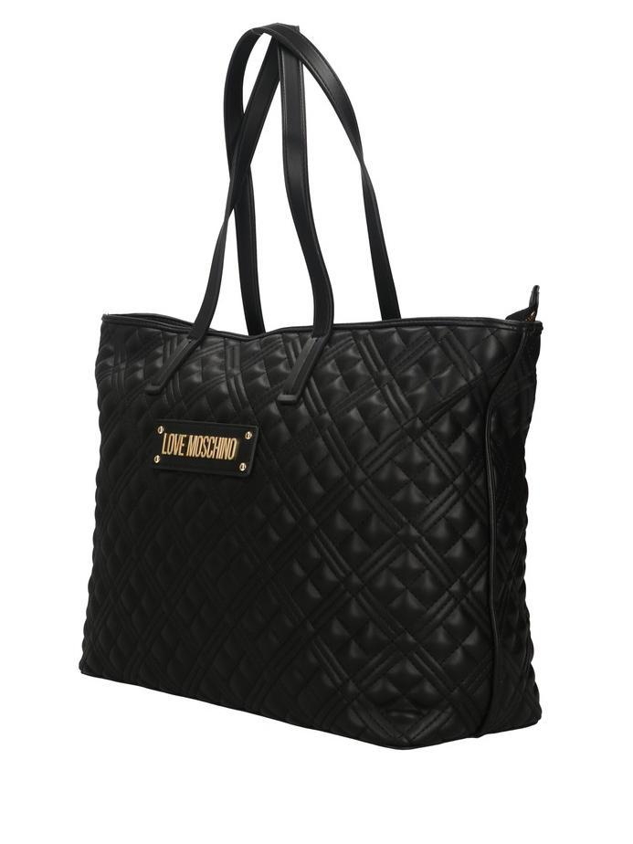 Love Moschino Quilted Shopping Bag Black Buy At Outlet Prices