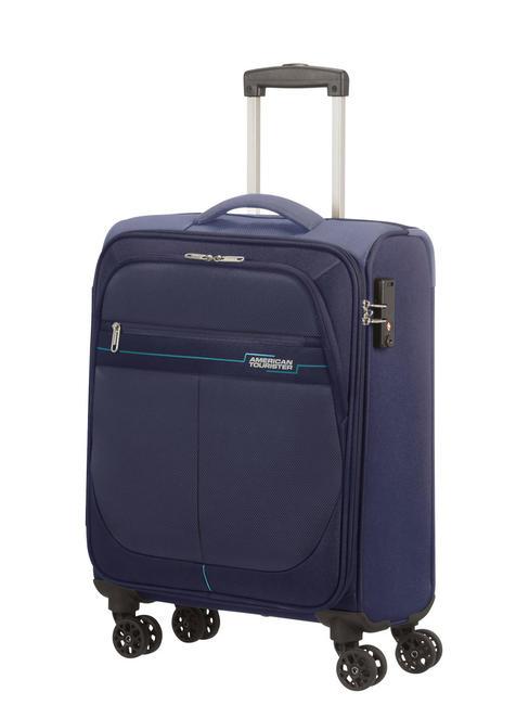 DEEP DIVE Set of 3 trolleys: cabin, medium and large expandable navy / blue - Trolley Set