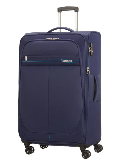 DEEP DIVE Set of 3 trolleys: cabin, medium and large expandable navy / blue - Trolley Set