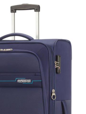 DEEP DIVE Set of 3 trolleys: cabin, medium and large expandable navy / blue - Trolley Set
