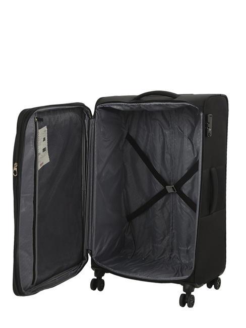 DEEP DIVE Set of 3 trolleys: cabin, medium and large expandable black / gray - Trolley Set
