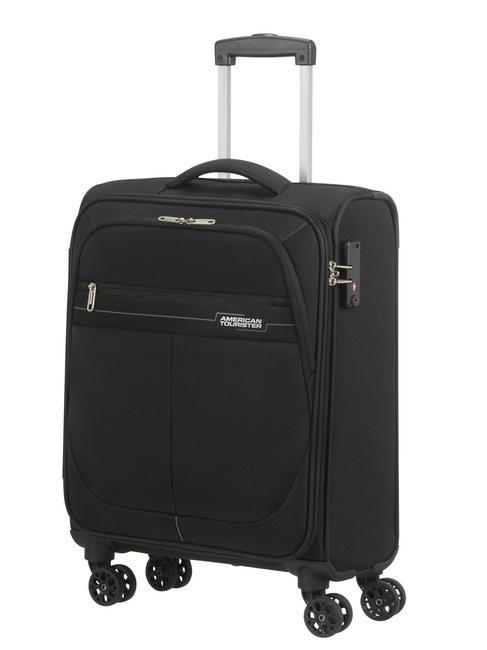 DEEP DIVE Set of 3 trolleys: cabin, medium and large expandable black / gray - Trolley Set