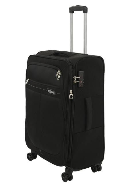 DEEP DIVE Set of 3 trolleys: cabin, medium and large expandable black / gray - Trolley Set