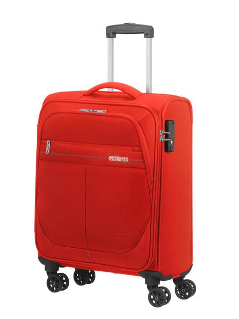 DEEP DIVE Set of 3 trolleys: cabin, medium and large expandable red / gray - Trolley Set
