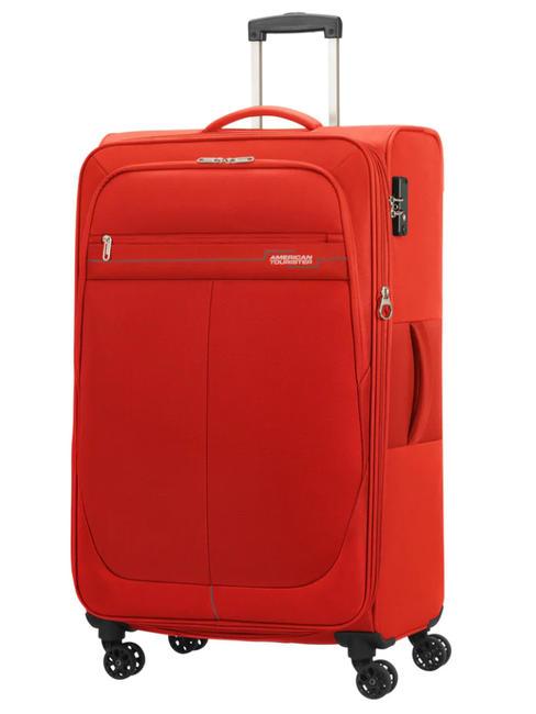 DEEP DIVE Set of 3 trolleys: cabin, medium and large expandable red / gray - Trolley Set