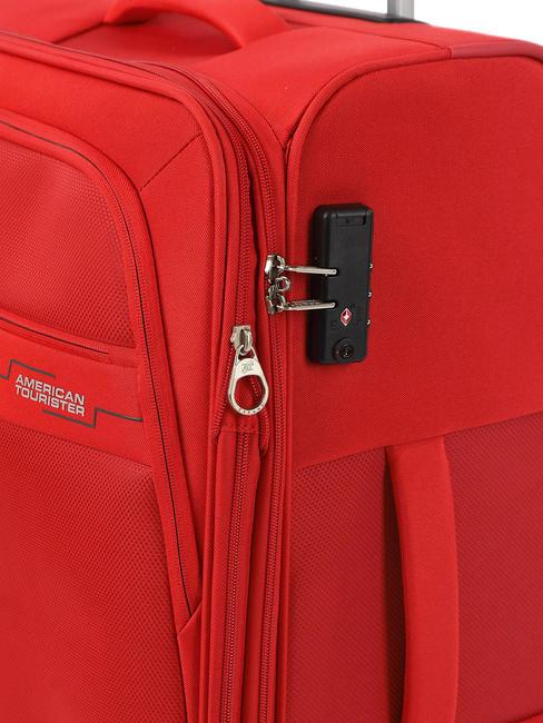 DEEP DIVE Set of 3 trolleys: cabin, medium and large expandable red / gray - Trolley Set