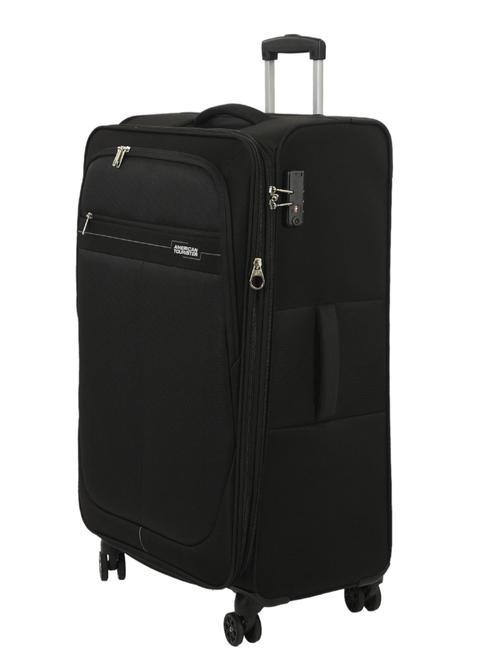 DEEP DIVE Large expandable trolley black / gray - Semi-rigid Trolley Cases