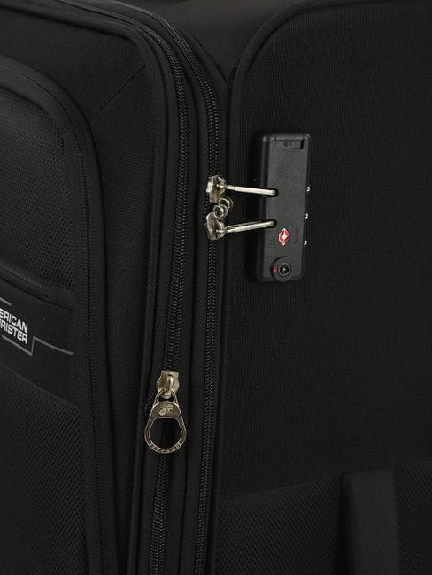 DEEP DIVE Large expandable trolley black / gray - Semi-rigid Trolley Cases