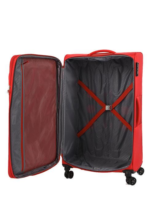 DEEP DIVE Large expandable trolley red / gray - Semi-rigid Trolley Cases