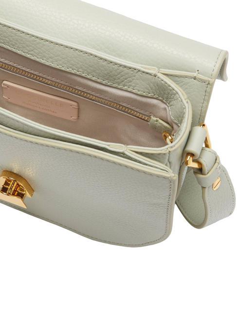 DEW Hammered leather shoulder bag celadon green - Women&rsquo;s Bags