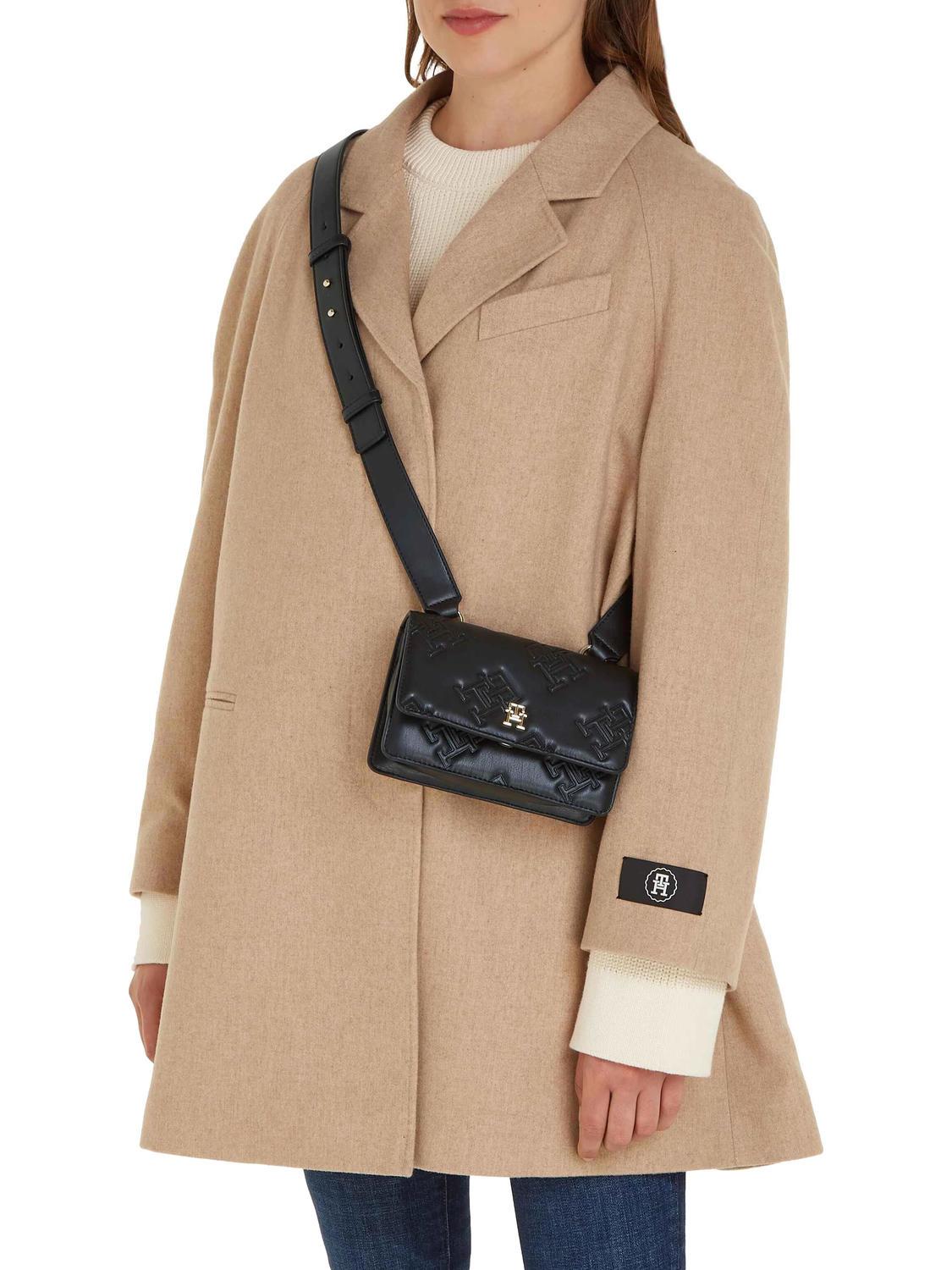 Tommy Hilfiger Th Refined Mono Shoulder Bag Black - Buy At Outlet 