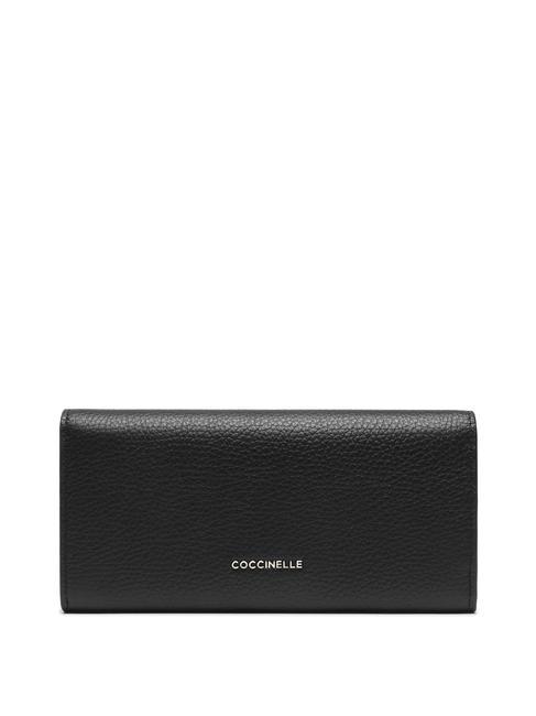 NEOFIRENZE SOFT  Continental wallet in leather Black - Women&rsquo;s Wallets