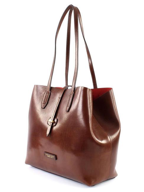 DALSTON Leather shopping bag with pouch BROWN - Women&rsquo;s Bags
