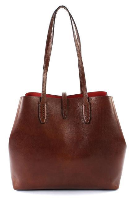 DALSTON Leather shopping bag with pouch BROWN - Women&rsquo;s Bags