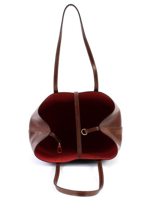 DALSTON Leather shopping bag with pouch BROWN - Women&rsquo;s Bags