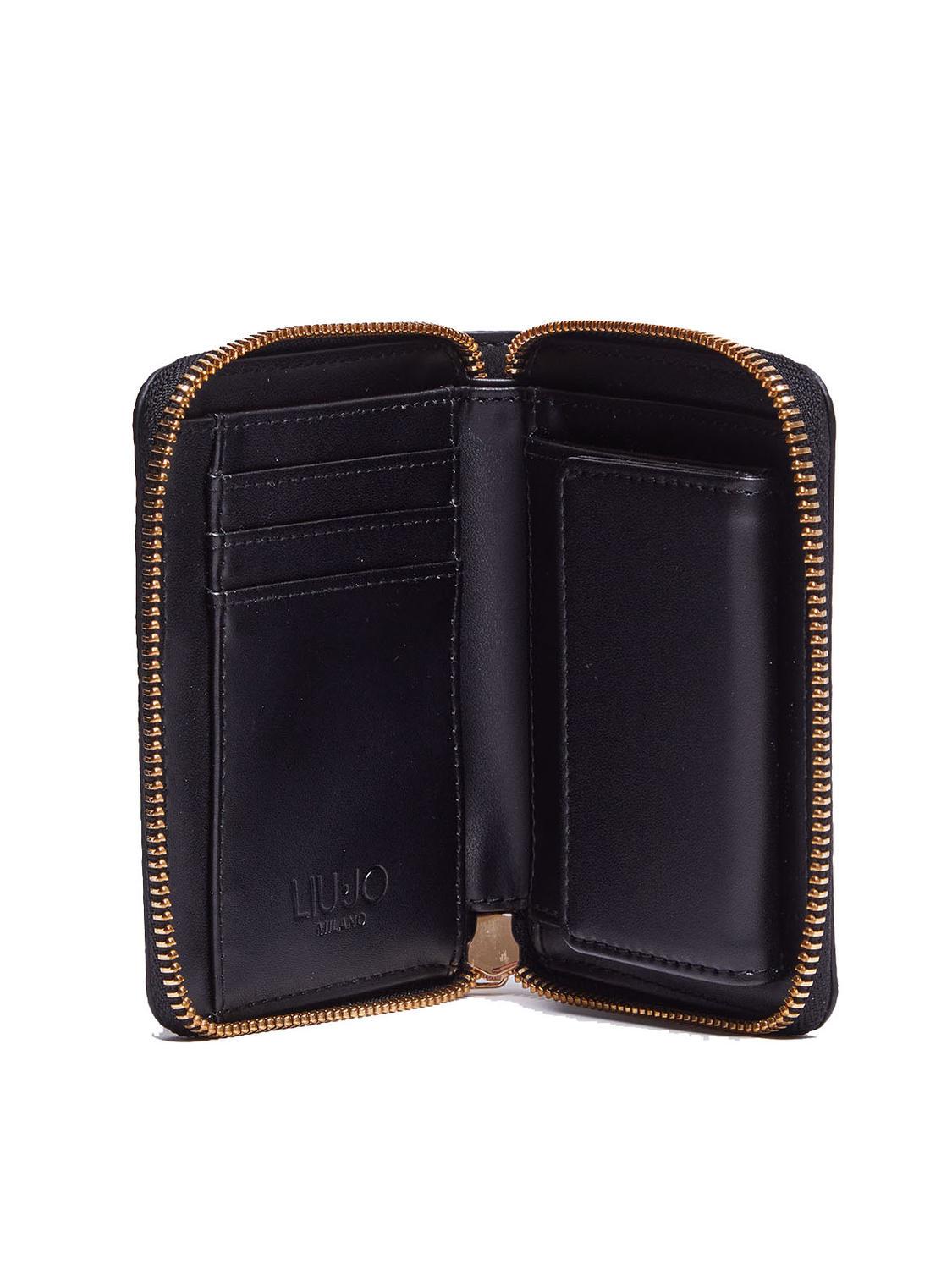 Liujo Caliwen Small Zip Around Wallet Black Buy At Outlet Prices