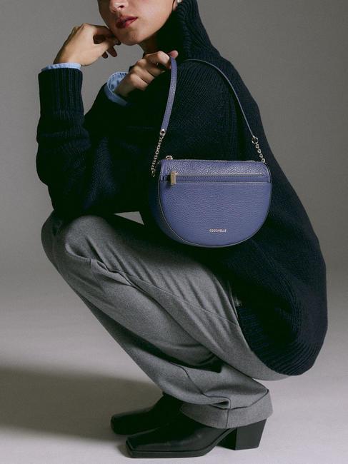 KALI Leather shoulder bag with pouch dARKBlue - Women&rsquo;s Bags