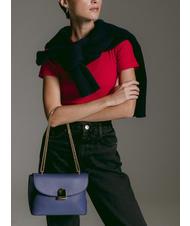 COCCINELLE BLOSSOM Hammered leather chain shoulder bag Maple - Women’s Bags - 6