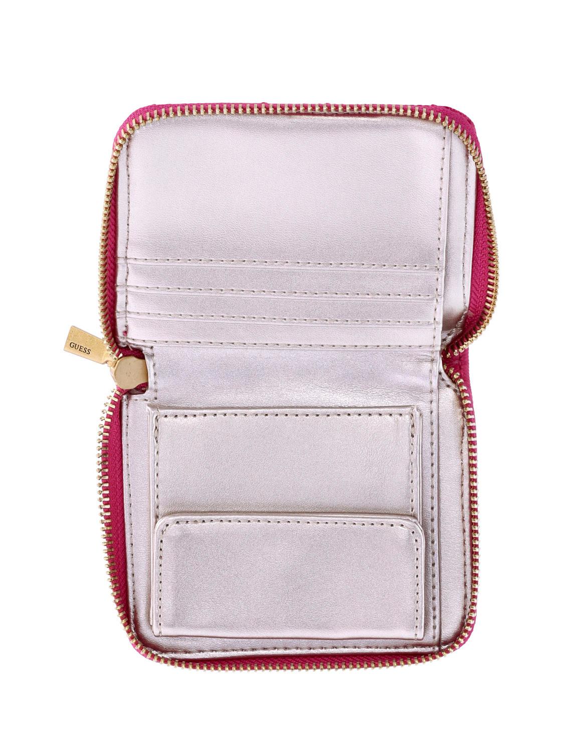 Guess Jania Small Wallet Fuchsia - Buy At Outlet Prices! 