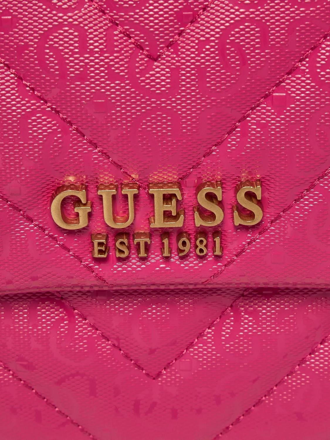 Guess Jania Convertible Shoulder/Cross Body Bag Fuchsia - Buy At 