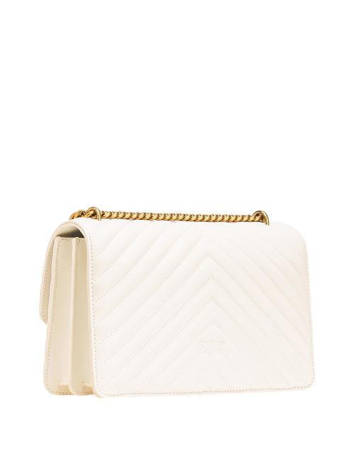 CLASSIC LOVE ONE Nappa leather bag silk white-antique gold - Women’s Bags