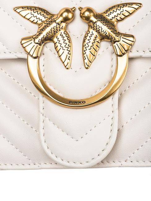 CLASSIC LOVE ONE Nappa leather bag silk white-antique gold - Women’s Bags