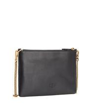 PINKO FLAT CLASSIC Clutch bag with chain shoulder strap black-antique gold - Women’s Bags - 3