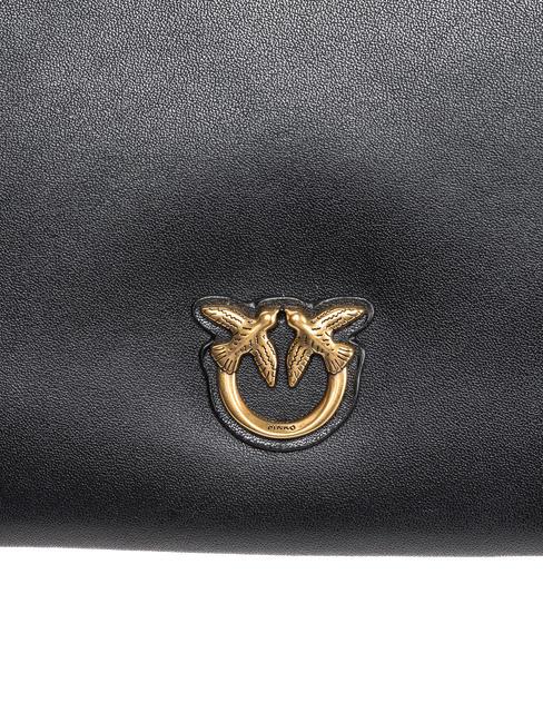 FLAT CLASSIC Clutch bag with chain shoulder strap black-antique gold - Women’s Bags