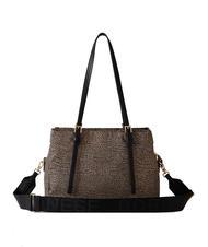 BORBONESE L'ECOLE NYLON Shoulder shopper, with shoulder strap OP / NATURAL / BLACK - Women&rsquo;s Bags - 3