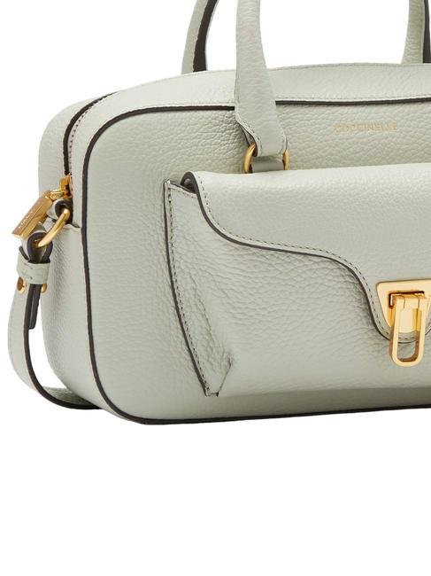 BEAT SOFT Leather handbag with shoulder strap celadon green - Women’s Bags