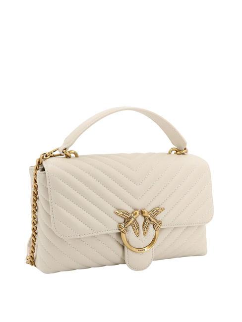 CLASSIC LADY LOVE BAG chevron bag silk white-antique gold - Women’s Bags