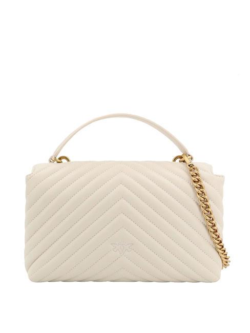 CLASSIC LADY LOVE BAG chevron bag silk white-antique gold - Women’s Bags