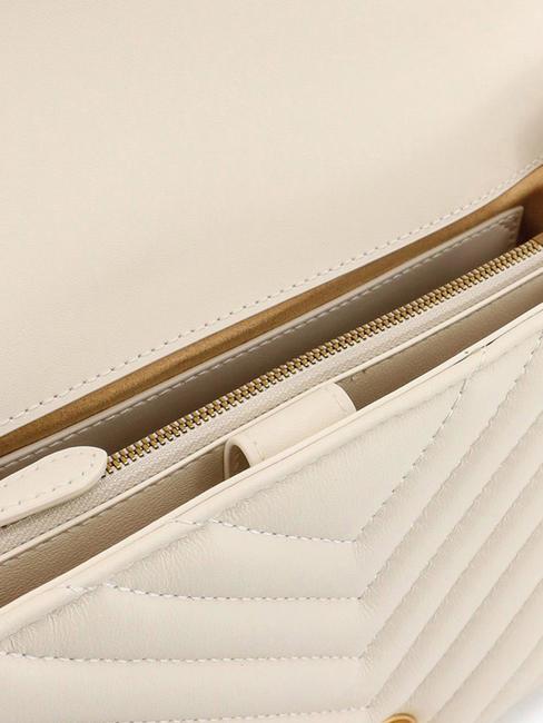 CLASSIC LADY LOVE BAG chevron bag silk white-antique gold - Women’s Bags