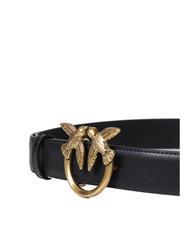 PINKO LOVE BERRY Leather belt black-antique gold - Belts - 3